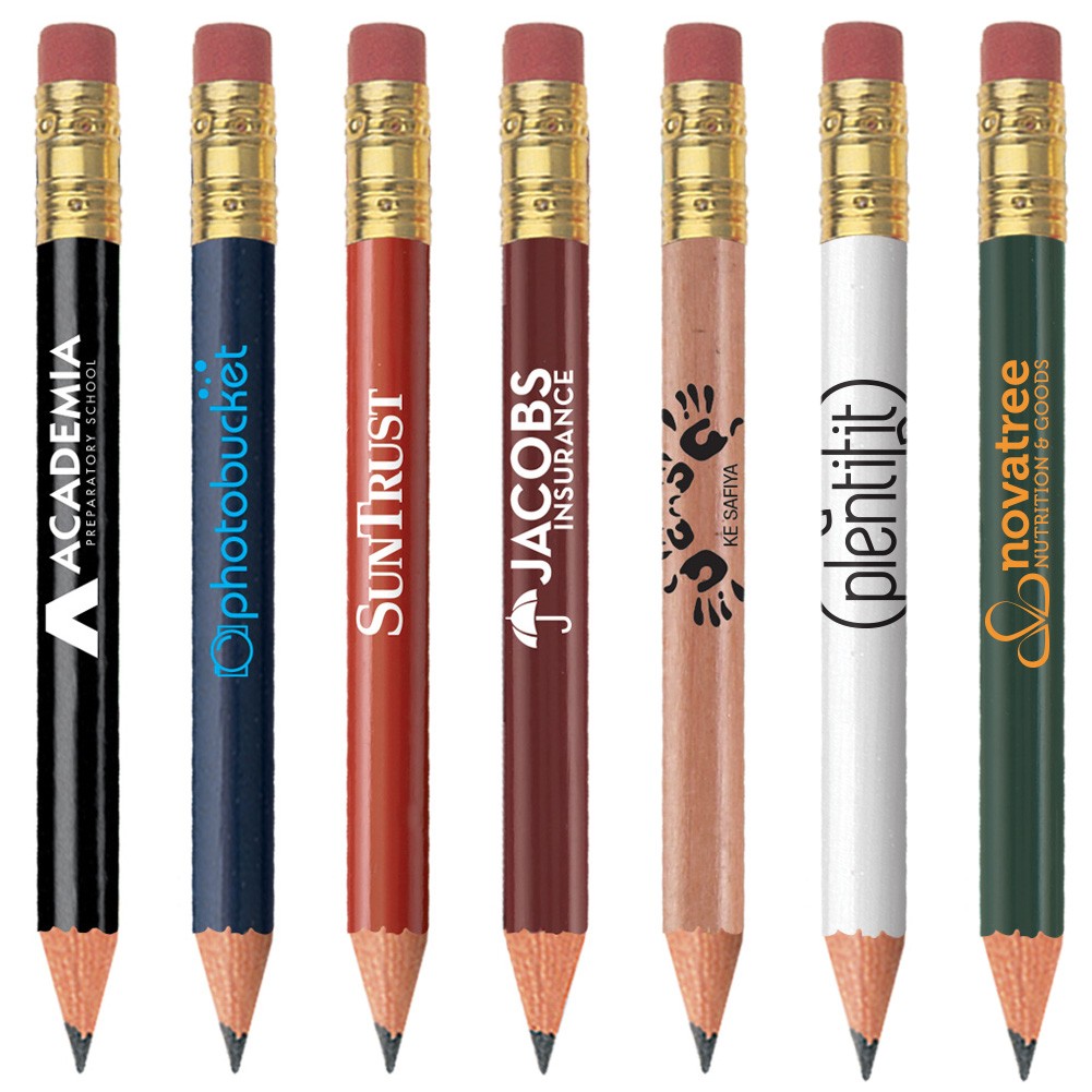 Custom Round Golf Pencils with Eraser
