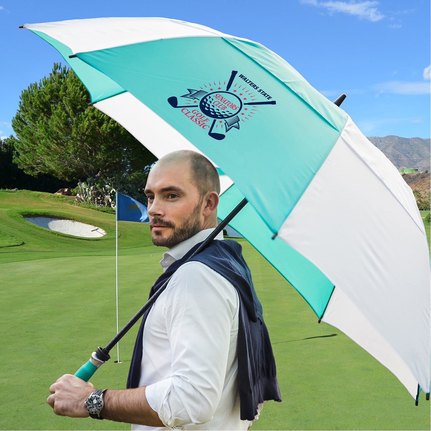 Vented Typhoon Tamer Golf Umbrella